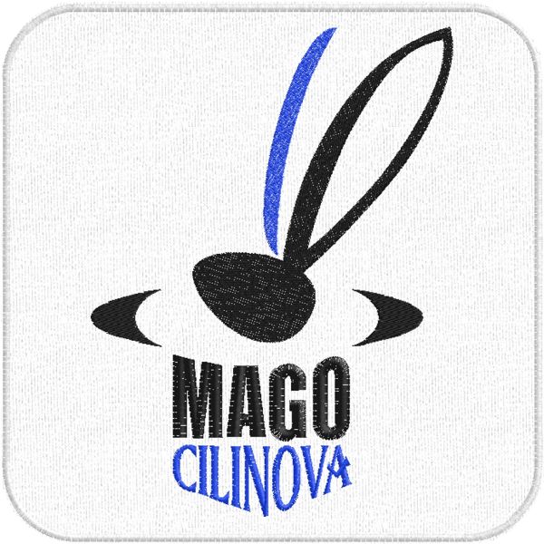 Stemma ricamato cm.25 cappello con coniglio MAGO CILINOVA cod.20150105_A