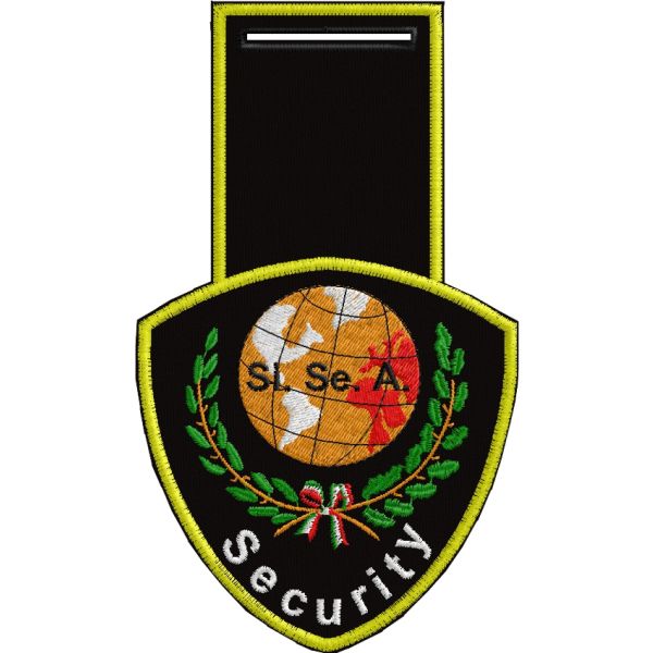 Mostrina da spalla ricamata  Si. Se. A. security aziendali Cod.20150107_C