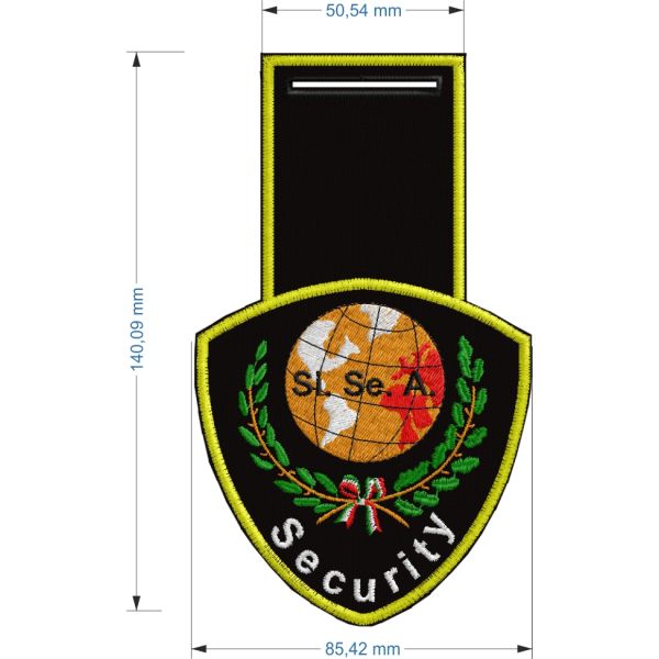 Mostrina da spalla ricamata  Si. Se. A. security aziendali Cod.20150107_C