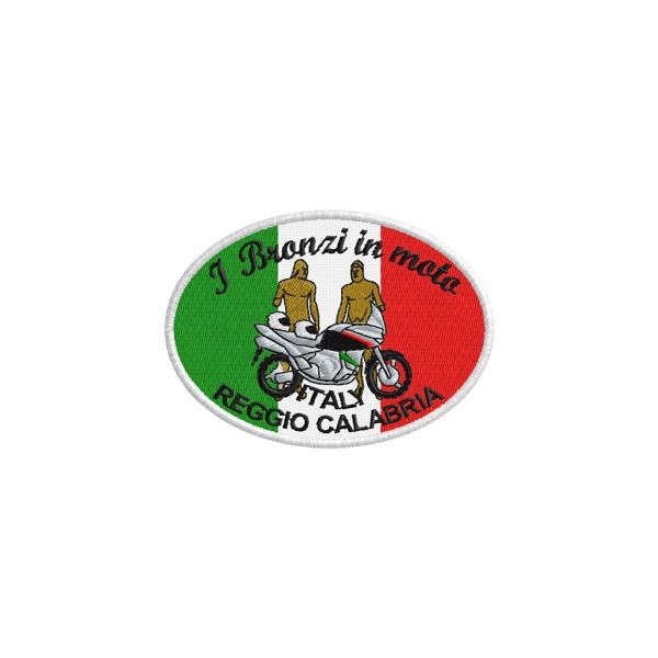 Patch Ricamato I Bronzi in moto Reggio Calabria Cod.20150108_A
