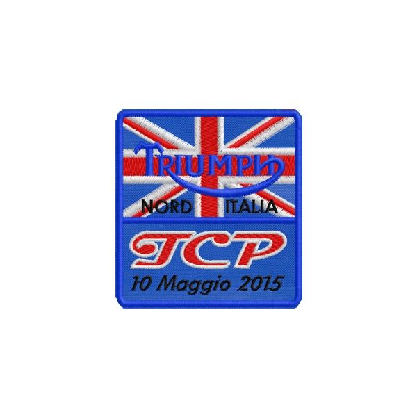 Patch rettangolare Moto raduno Triumph 10-05-2015