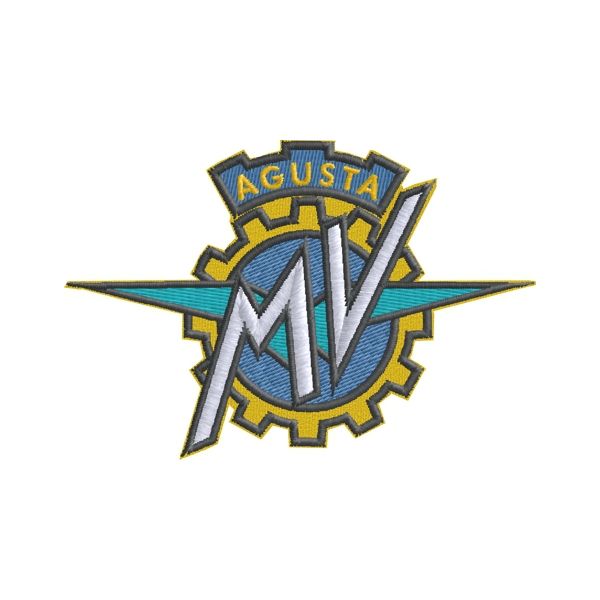 Patch Stemma M V Agusta Cm. 8 x 5,5 SU BASE GIALLA 