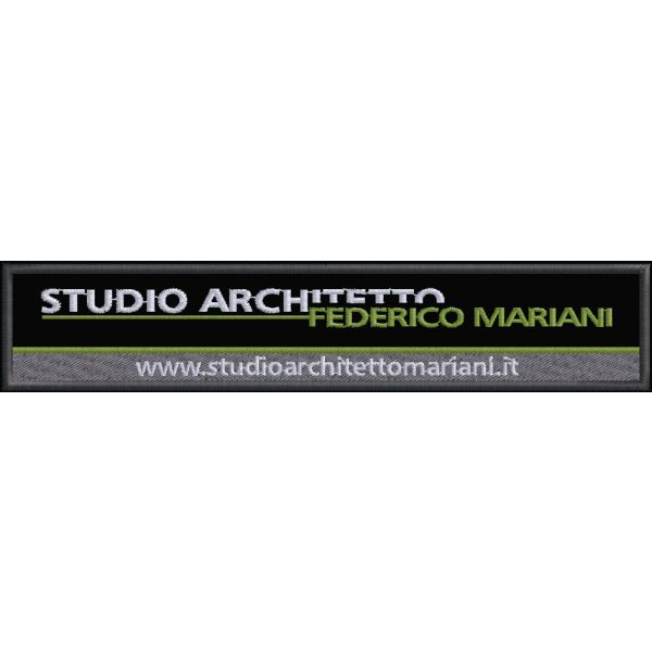 Patch ricamato sponsor studioarchitettomariani.it COD