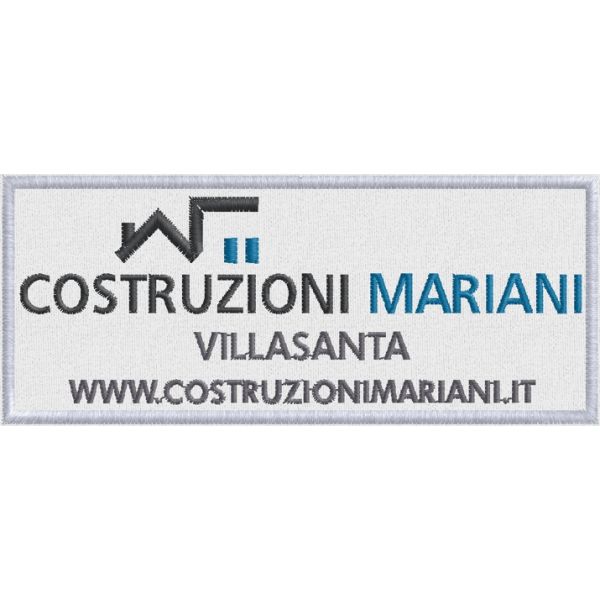 Patch ricamato sponsor Costruzioni MARIANI Co