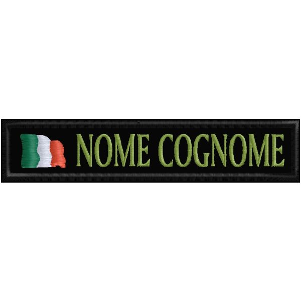 Etichetta da gara personalizzata su fondo nero con nome e cognome cod.20150204_B