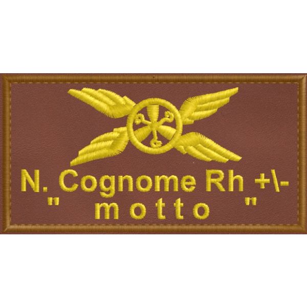 Patch ricamato specialisti elicotteristi Marina Militare con filo dorato