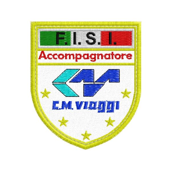 Patch Ricamato CM Viaggi FISI accompagnatore 