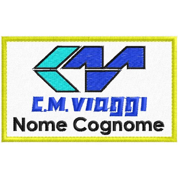Etichetta CM Viaggi cm. 10 x 6 personalizzata con nomi diversi  Cod.20150207_Bn