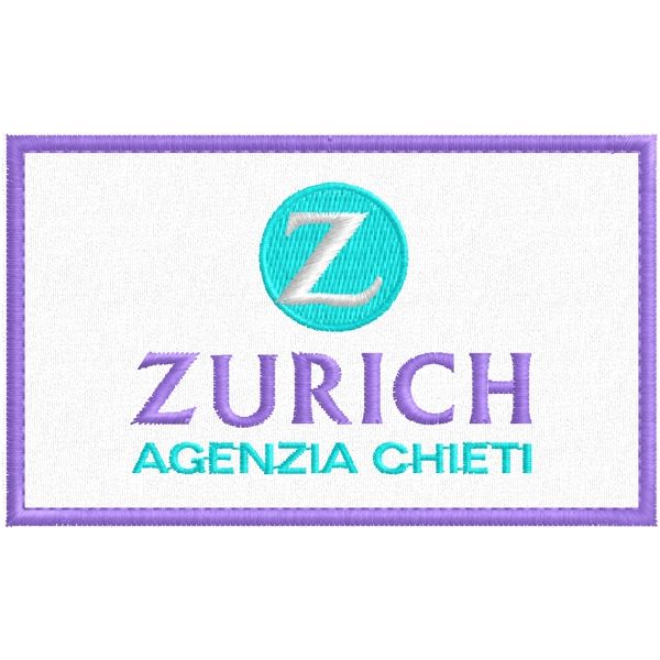 Etichetta ricamato Viaggi ZURICH ag. di CHIETI Cod.20150207_C