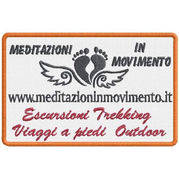 Patch ricamato MEDITAZIONI IN MOVIMENTO