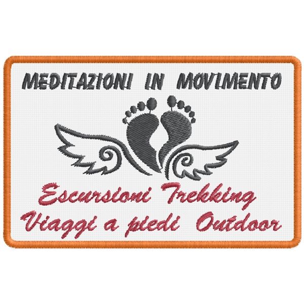 Patch ricamato MEDITAZIONI IN MOVIMENTO COD.20150218_B