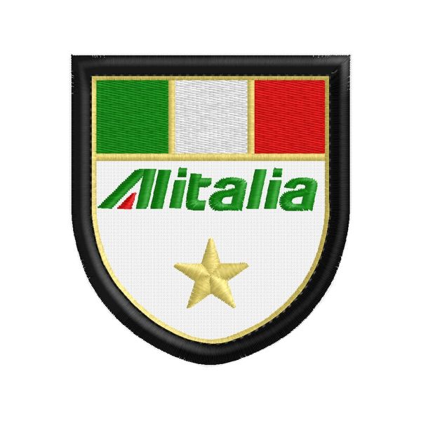 Scudetto con tricolore Alitalia cm.7 x 6,5 Cod.20150224_A