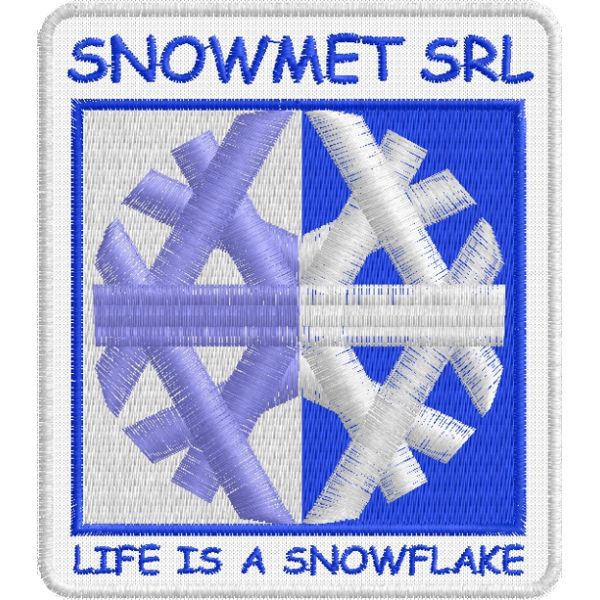Stemma ricamato SNOWMET SRL cm.10 x 9 Cod.20150225_A