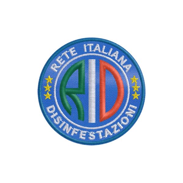 Patch tondo ricamato RETE ITALIANA DISINFESTAZIONI Cod.20150229_A