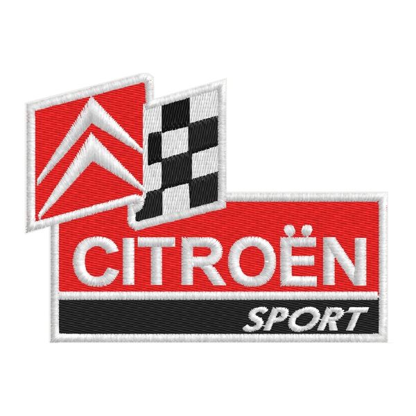 Stemma ricamato logo Citroen SPORT cm.9 x 6,5 Cod.20150231_A