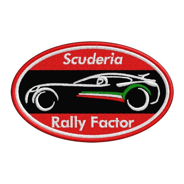 Patch ovale Scuderia Rally Factor cm.9 x 5,5 Cod.20150233_A