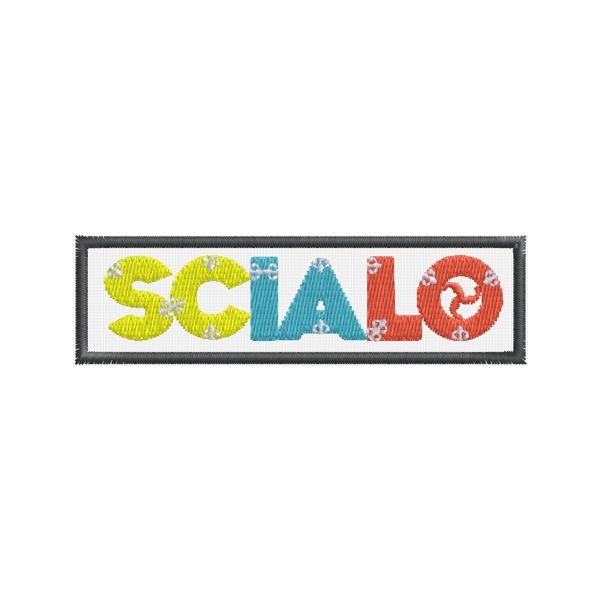 Patch ricamato rettangolare (SCIALO)  Cod. 20150303_A