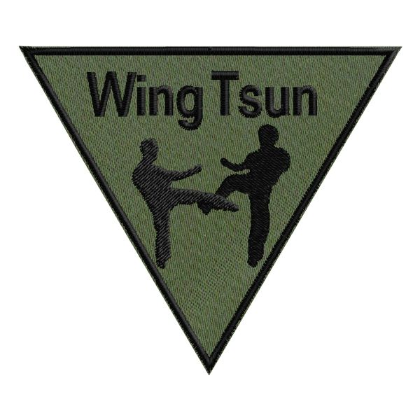 Patch ricamato triangolare WING TSUN Cod.20150308_orange