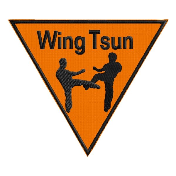 Patch ricamato triangolare WING TSUN Cod.20150308_orange