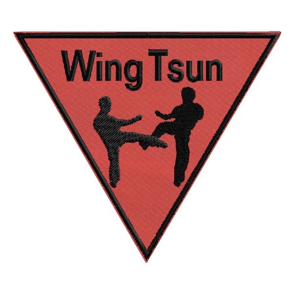 Patch ricamato triangolare WING TSUN Cod.20150308_orange