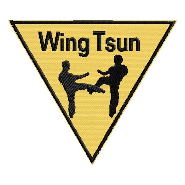 Patch ricamato triangolare WING TSUN Cod.20150308_orange