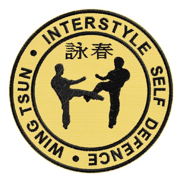 Patch tondo WING TSUN con atleti Cod.20150311_A_yellow
