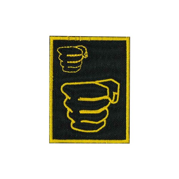 Patch RETTANGOLARE WING TSUN con 05 pugni Cod.20150313_E