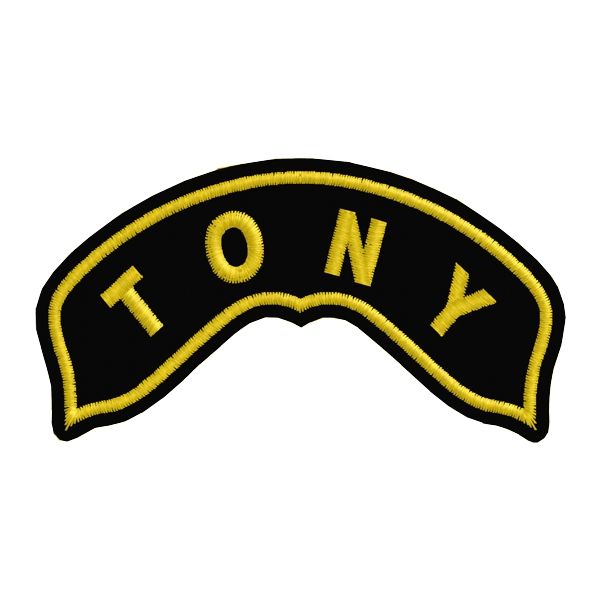 Patch da spalla giubbotto con nome a piacere "TONY" Cod.20150504_A