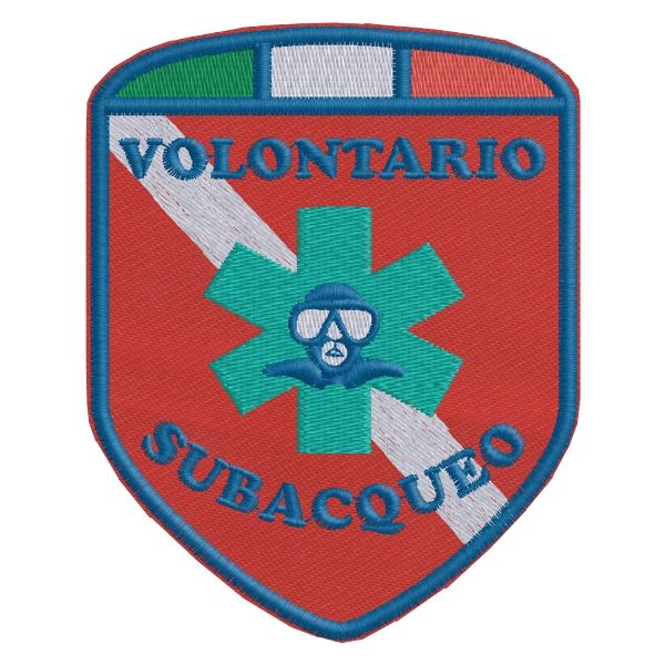 Patch ricamato VOLONTARIO SUBACQUEO_Cod.20150505_A