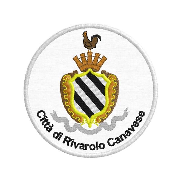 Patch  ricamato Citta di Rivarolo Canavese (TO) Cod.20150510_A