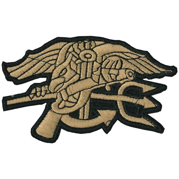 Patch ricamato Logo Navy Seals  con filato GOLD Brillante