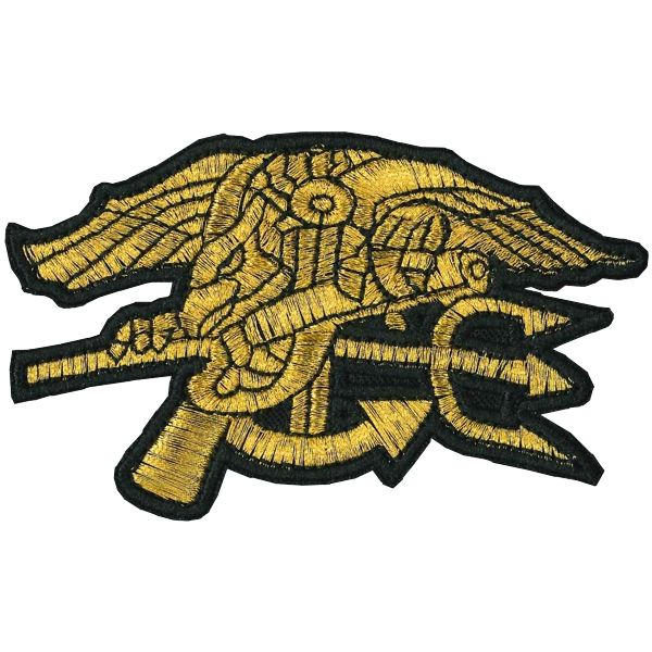 Patch ricamato Logo Navy Seals  con filato GOLD Brillante
