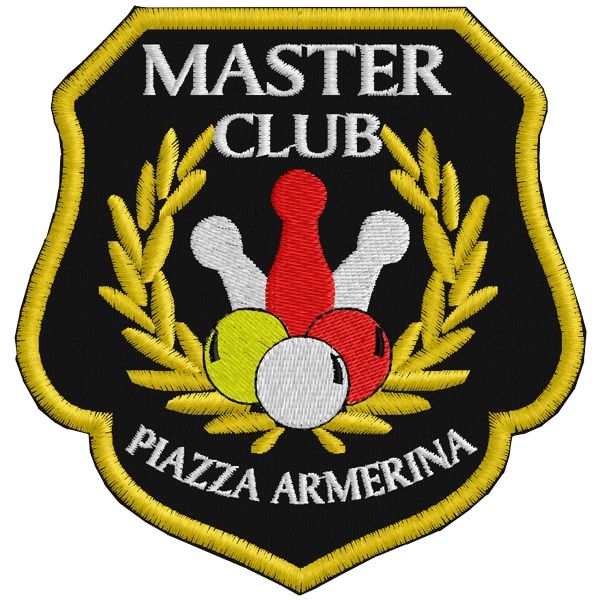 Patch ricamato biliardo MASTER CLUB Piazza Armerina Cod.20150514_A