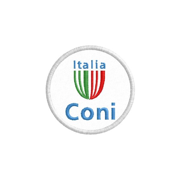 Stemma CONI italia ricamato tondo diam.5   Cod.20150515_A