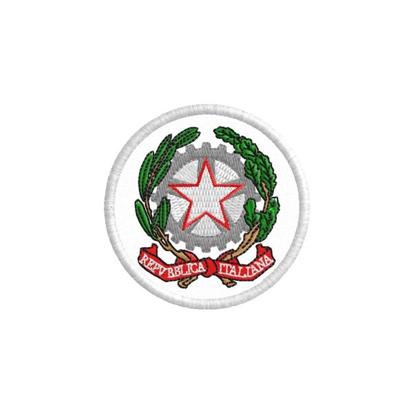 Stemma ricamato tondo diam.5  Repubblica italiana Cod.20150516_A