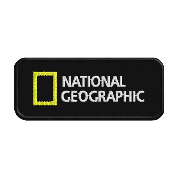 Etichetta ricamata (Logo NATIONAL GEOGRAPHIC)  Cod.20150528_