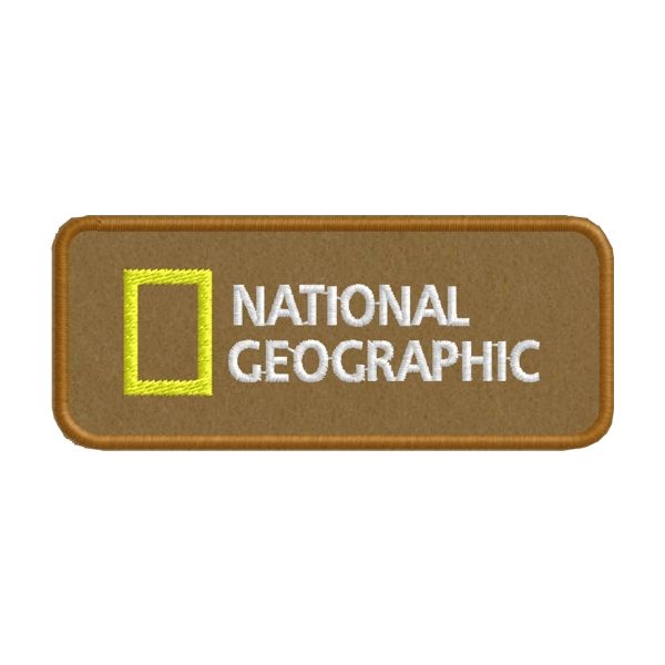 Etichetta ricamata (Logo NATIONAL GEOGRAPHIC)  Cod.20150528_