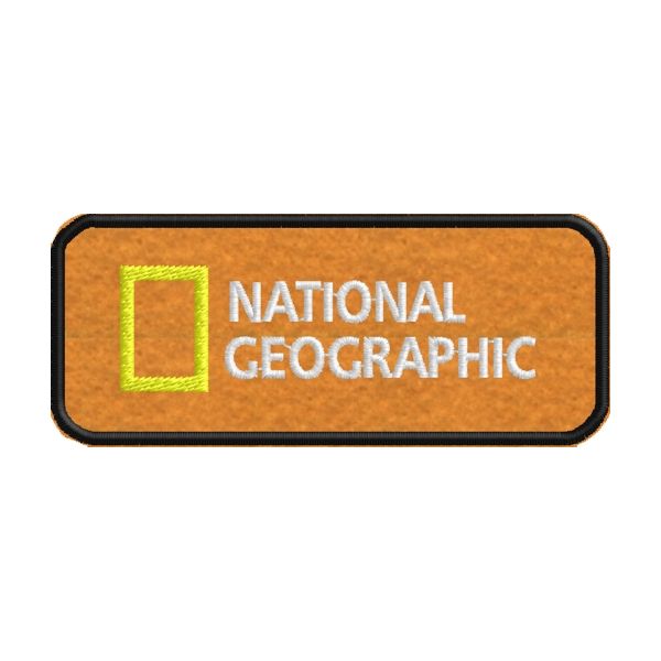 Etichetta ricamata (Logo NATIONAL GEOGRAPHIC)  Cod.20150528_