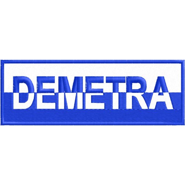 Patch ricamato su fondo Bianco (DEMETRA) cod.20150602_A