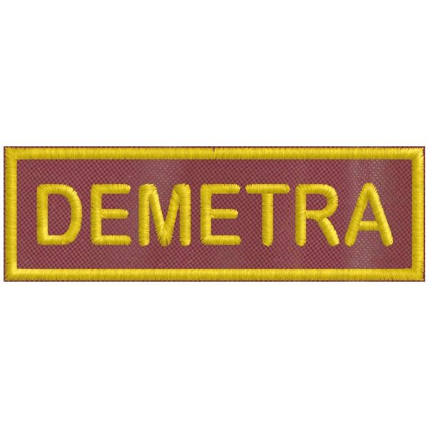 Patch ricamato su fondo Granata (DEMETRA) cod.20150603_A