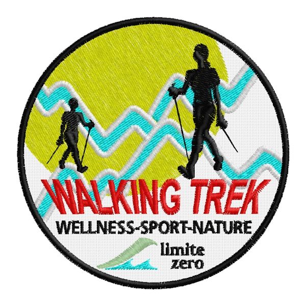 Etichetta ricamata (WALKING TREKKING) welness-sport-nature Cod.20150613_A