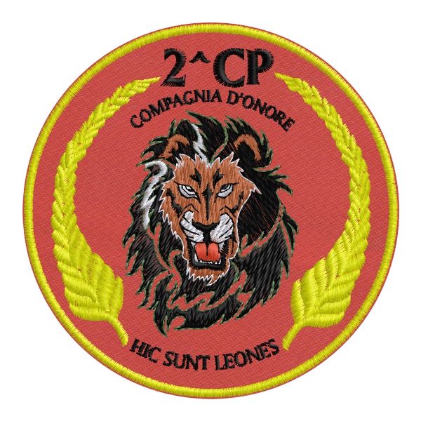 Prova reale ricamata 2 CP Hic Sunt Leones Cod.20150615_A