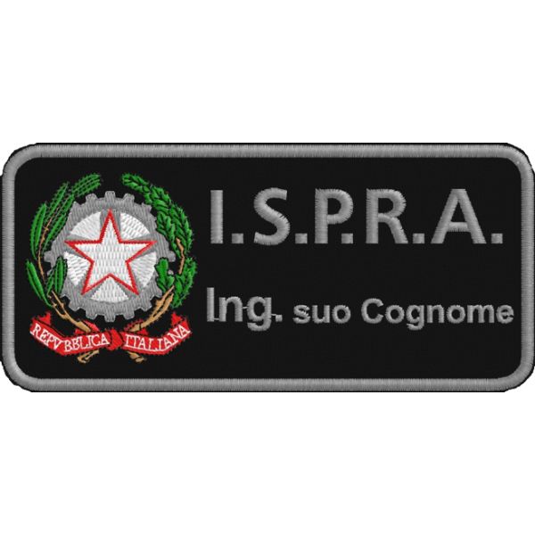 Patch stemma repubblica personalizzato nominativo Cod.20150619_A