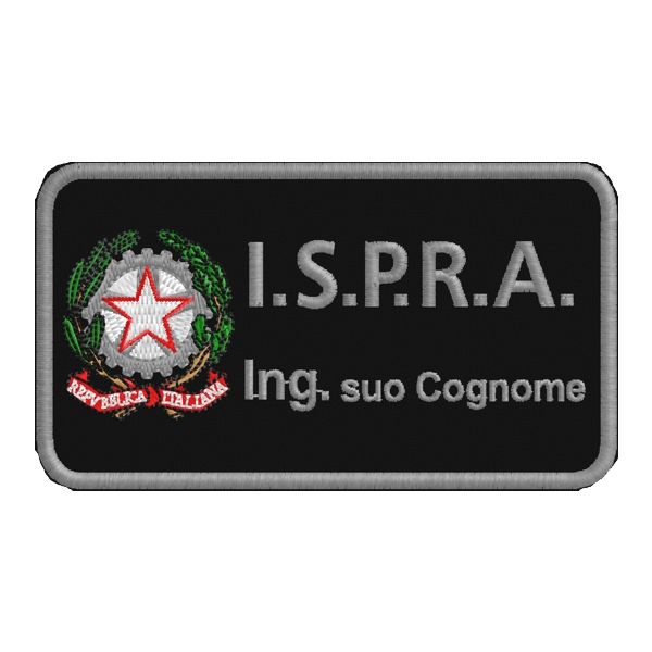 Patch stemma repubblica personalizzato nominativo Cod.20150619_B