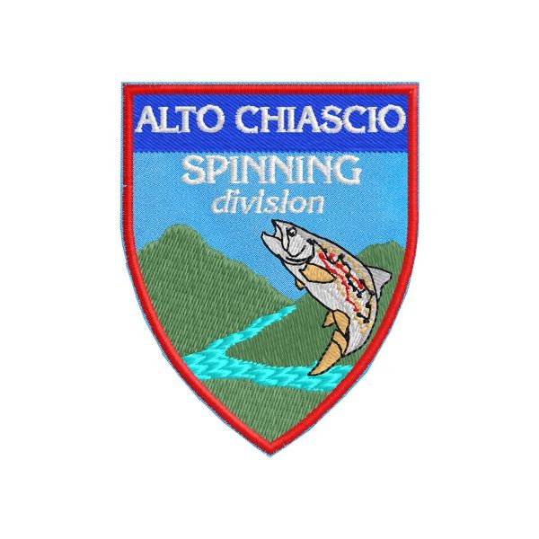 Patch ricamato Spinning division "ALTO CHIASCIO"  Cod.20150623_A