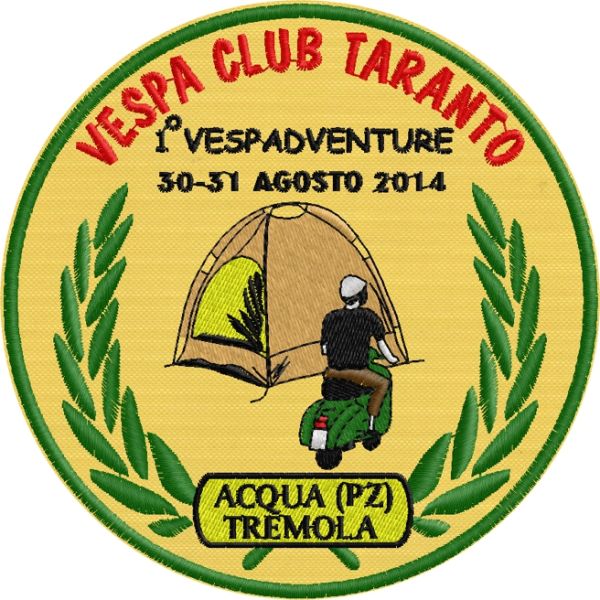Stemma ricamato VESPADVENTURE  Taranto Cod.20150704_A