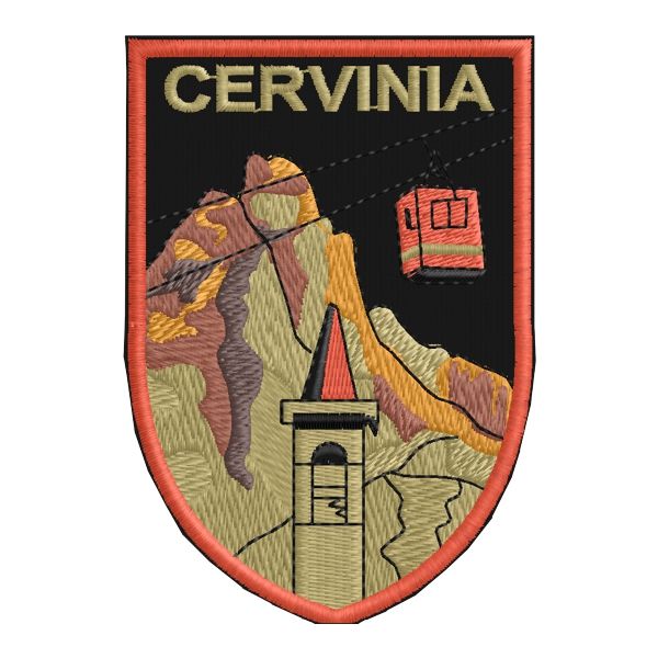 Patch ricamato Monte cervino con teleferica cod. 20150713_A