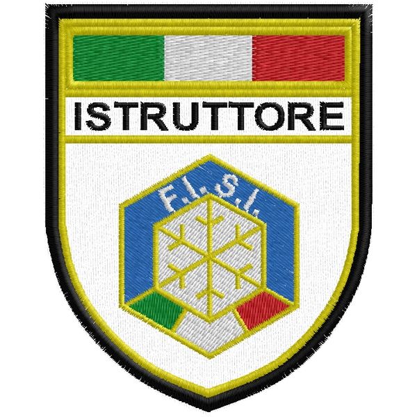 Stemma SKI (FISI) ISTRUTTORE Cm.10 x 8 