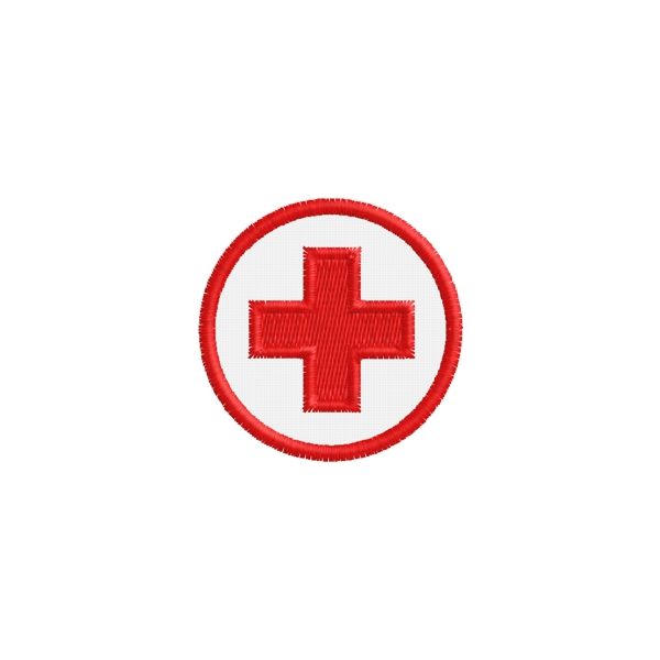 Patch SIMBOLO CROCE ROSSA Diametro 4,0 con velcro