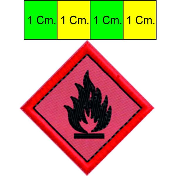 Patch Ricamato squadra antincendio Lato cm. 4,0 cod.20150730_A